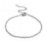 Titanium Steel Bracelet & Bangle with 5 extender chain plated fashion jewelry & Unisex Length 17 cm Sold By PC