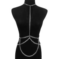 Bijoux chaîne de corps, alliage de zinc, avec aluminium, Placage, pour femme, plus de couleurs à choisir, Longueur:41-54 cm, 80.5-93 cm, Vendu par PC