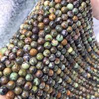 Koraliki z kameniem szlachetnym, Zielony opal, Koło, DIY & różnej wielkości do wyboru, mieszane kolory, sprzedawane na około 38 cm Strand