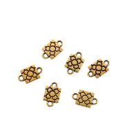 Tibetan Style Connector, antique gold color plated, Unisex & 1/1 loop, nickel, lead & cadmium free, 10x15mm, Approx 100PCs/Bag, Sold By Bag
