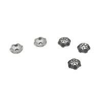 Zinc Alloy Bead Cap Flower antique silver color plated DIY nickel lead & cadmium free 6mm Approx Sold By Bag