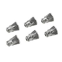 Tibetan Style Bead Cap, antique silver color plated, DIY, nickel, lead & cadmium free, 6x8mm, Approx 200PCs/Bag, Sold By Bag