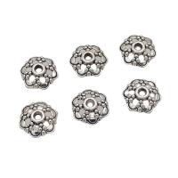 Zinc Alloy Bead Cap Flower antique silver color plated DIY & hollow nickel lead & cadmium free 13mm Approx Sold By Bag