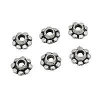 Zinc Alloy Bead Cap Flower antique silver color plated DIY nickel lead & cadmium free 8mm Approx Sold By Bag