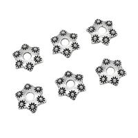 Tibetan Style Bead Cap, Flower, antique silver color plated, DIY, nickel, lead & cadmium free, 8mm, Approx 200PCs/Bag, Sold By Bag