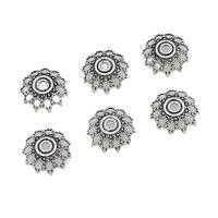 Tibetan Style Bead Cap, Flower, antique silver color plated, DIY & hollow, nickel, lead & cadmium free, 11mm, Approx 200PCs/Bag, Sold By Bag