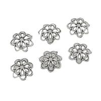 Tibetan Style Bead Cap, Flower, antique silver color plated, DIY & hollow, nickel, lead & cadmium free, 14mm, Approx 200PCs/Bag, Sold By Bag