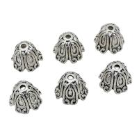 Tibetan Style Bead Cap, Flower, antique silver color plated, DIY, nickel, lead & cadmium free, 15x11mm, Approx 200PCs/Bag, Sold By Bag