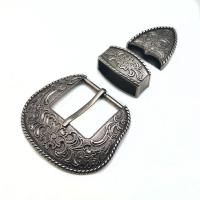 Tibetan Style Belt Buckle, antique silver color plated, three pieces & DIY, nickel, lead & cadmium free, 68x77mm,22x42mm,44x37mm, 3PCs/Set, Sold By Set