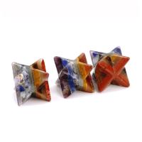 Gemstone Craft Decoration, Carved, patchwork, mixed colors, 20mm, Sold By PC