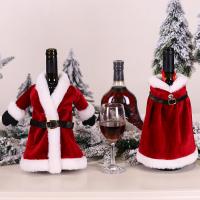Velour Christmas Wine Bag handmade for kitchen Sold By PC
