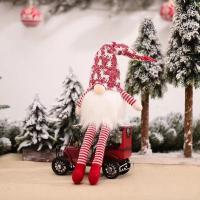 Knitted Fabric Christmas Doll with Non-woven Fabrics handmade cute & with LED light Sold By PC