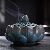 porcelaine Brûleur d’encens, fait à la main, pour la maison et le bureau & durable, 105x78mm, Vendu par PC
