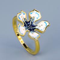 Brass Finger Ring 18K gold plated & for woman & epoxy gel nickel lead & cadmium free Sold By PC