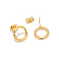 Stainless Steel Stud Earrings 304 Stainless Steel Galvanic plating & for woman Sold By Bag