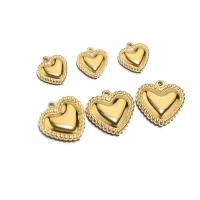 Stainless Steel Heart Pendants, 304 Stainless Steel, plated, DIY & different size for choice, more colors for choice, 5PCs/Bag, Sold By Bag