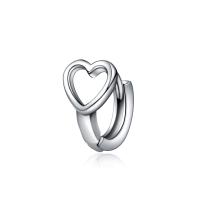 Titanium Steel  Earring Heart polished fashion jewelry & for woman silver color Sold By PC