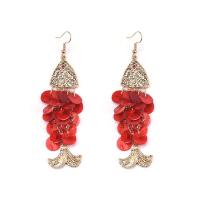 Zinc Alloy Drop Earrings Fish plated fashion jewelry & for woman nickel lead & cadmium free Sold By Pair