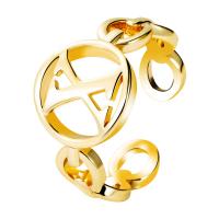 Ring Finger mosiądz, Platerowane w kolorze złota, Regulowane & różne wzory do wyboru & dla kobiety, złoto, sprzedane przez PC