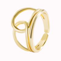 Brass Finger Ring gold color plated Adjustable & for woman & enamel gold 20mm Sold By PC