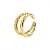 Titan Edelstahl Ringe, Titanstahl, Geometrisches Muster, einstellbar & für Frau, keine, 9.50mm, Größe:7, verkauft von PC