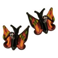 Fashion Lampwork Pendants Butterfly DIY black Approx 1mm Sold By Bag
