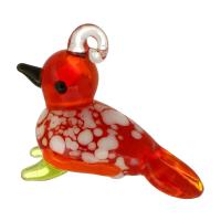 Fashion Lampwork Pendants Bird DIY red Approx 2mm Sold By Bag