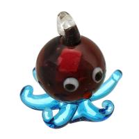 Fashion Lampwork Pendants Octopus DIY brown Approx 2mm Sold By Bag