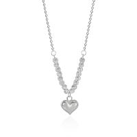 925 Sterling Silver Necklaces, for woman, silver color, Length:Approx 15.75 Inch, Sold By PC