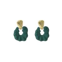 Zinklegierung Ohrringe, goldfarben plattiert, Modeschmuck & Einbrenn-Lack & für Frau, keine, 39x27mm, verkauft von Paar