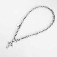 Acryl Halskette, Zinklegierung, mit Acryl, Kreuz, plattiert, Modeschmuck & für Frau, keine, 30mm, Länge 50 cm, verkauft von PC