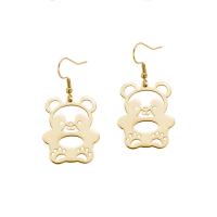 Stainless Steel Drop Earring 304 Stainless Steel Panda plated fashion jewelry & for woman Sold By Pair