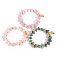 Gemstone Bracelets Natural Stone 14K gold-filled fashion jewelry & for woman Length 18 cm Sold By PC