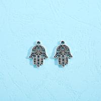Tibetan Style Hamsa Pendants, Hand, antique silver color plated, Unisex & hollow, nickel, lead & cadmium free, 20.80x15.20mm, Approx 100PCs/Bag, Sold By Bag