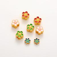 Zinc Alloy Flower Beads gold color plated DIY nickel lead & cadmium free Approx Sold By Bag