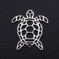 Stainless Steel Animal Pendants, 304 Stainless Steel, Turtle, Galvanic plating, Unisex & hollow, more colors for choice, 24x21mm, Approx 10PCs/Bag, Sold By Bag