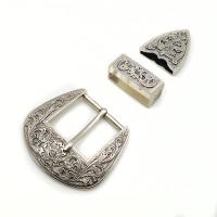 Tibetan Style Belt Buckle, antique silver color plated, three pieces & DIY & different styles for choice & blacken, more colors for choice, nickel, lead & cadmium free, 62x70mm,16x41mm,45x36mm, Sold By PC
