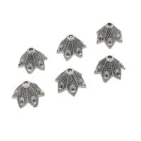 Zinc Alloy Bead Cap Flower antique silver color plated DIY nickel lead & cadmium free Approx Sold By Bag