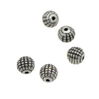 Tibetan Style Spacer Beads, Round, antique silver color plated, DIY, nickel, lead & cadmium free, 8.50x8mm, Approx 100PCs/Bag, Sold By Bag