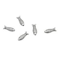 Tibetan Style Spacer Beads, Fish, antique silver color plated, DIY, nickel, lead & cadmium free, 4x15mm, Approx 100PCs/Bag, Sold By Bag