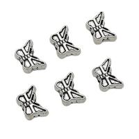 Tibetan Style Spacer Beads, Butterfly, antique silver color plated, DIY, nickel, lead & cadmium free, 7x5mm, Approx 100PCs/Bag, Sold By Bag