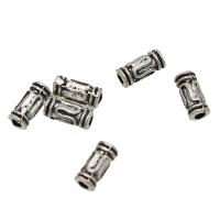 Tibetan Style Spacer Beads, Column, antique silver color plated, DIY, nickel, lead & cadmium free, 2.50x6mm, Approx 100PCs/Bag, Sold By Bag