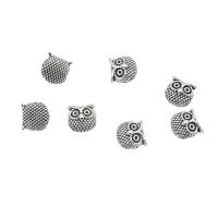 Tibetan Style Spacer Beads, Owl, antique silver color plated, DIY, nickel, lead & cadmium free, 9x9mm, Approx 100PCs/Bag, Sold By Bag
