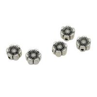 Tibetan Style Spacer Beads, Flower, antique silver color plated, DIY, nickel, lead & cadmium free, 8x4.50mm, Approx 100PCs/Bag, Sold By Bag