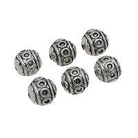 Tibetan Style Spacer Beads, Round, antique silver color plated, DIY, nickel, lead & cadmium free, 7x7.50mm, Approx 100PCs/Bag, Sold By Bag
