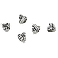 Tibetan Style Spacer Beads, Heart, antique silver color plated, DIY, nickel, lead & cadmium free, 8x9mm, Approx 100PCs/Bag, Sold By Bag