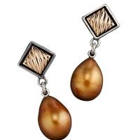 South Sea Shell Earring Zinc Alloy with Shell plated for woman mixed colors nickel lead & cadmium free Sold By Pair