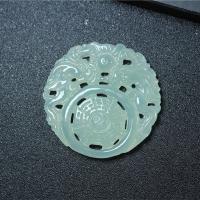 Natural Jade Pendants Jade New Mountain Carved DIY green Sold By Bag