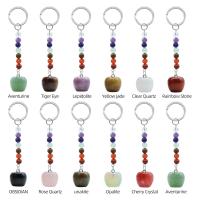 Gemstone Key Clasp with Iron Apple silver color plated & Unisex 100mm Sold By PC