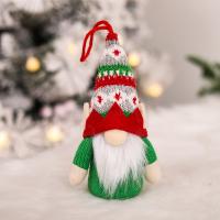Knitted Fabric Christmas Hanging Ornaments, handmade, cute & with LED light & different styles for choice, 70x60x160mm, Sold By PC